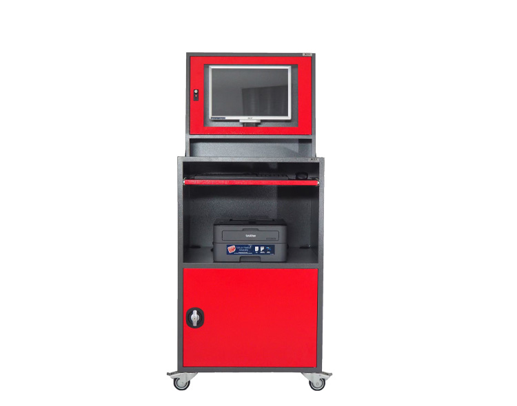 ตู้คอมเหล็ก รุ่น MC-2502-GR/YL สีเทาแดง