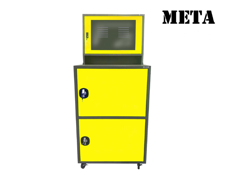 ตู้คอมเหล็ก รุ่น MC-2503 สีเทาเหลือง